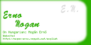 erno mogan business card
